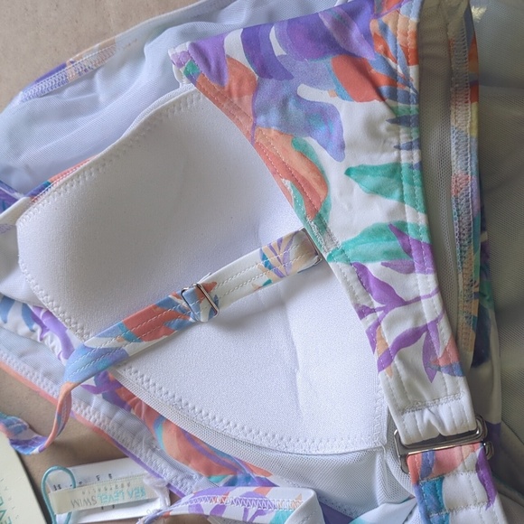 Sea Level Bikini Top NWT Size 10 Botanica Cross Front - Picture 11 of 11